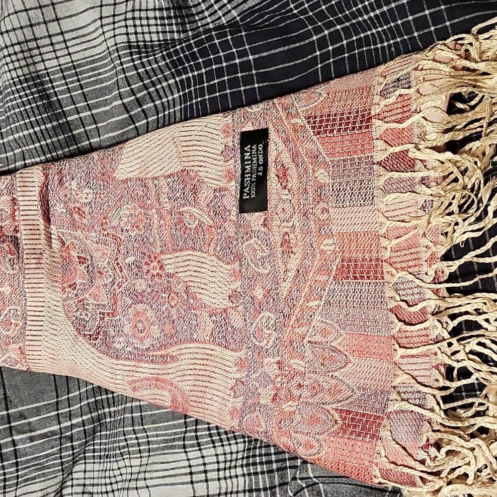 JS Ondo Pashmina Scarf Fringe Large Geometric Elephsn Women Accessories Wrap New